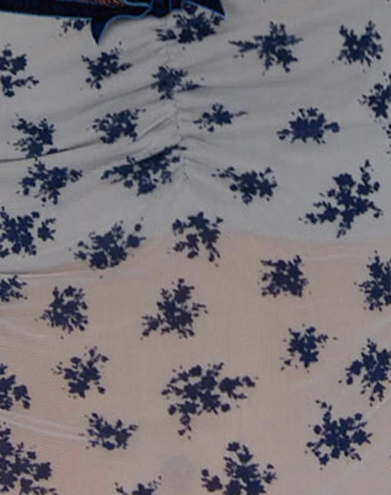 Norde Top in Pale Grey Flower Cluster Flock - Image 6
