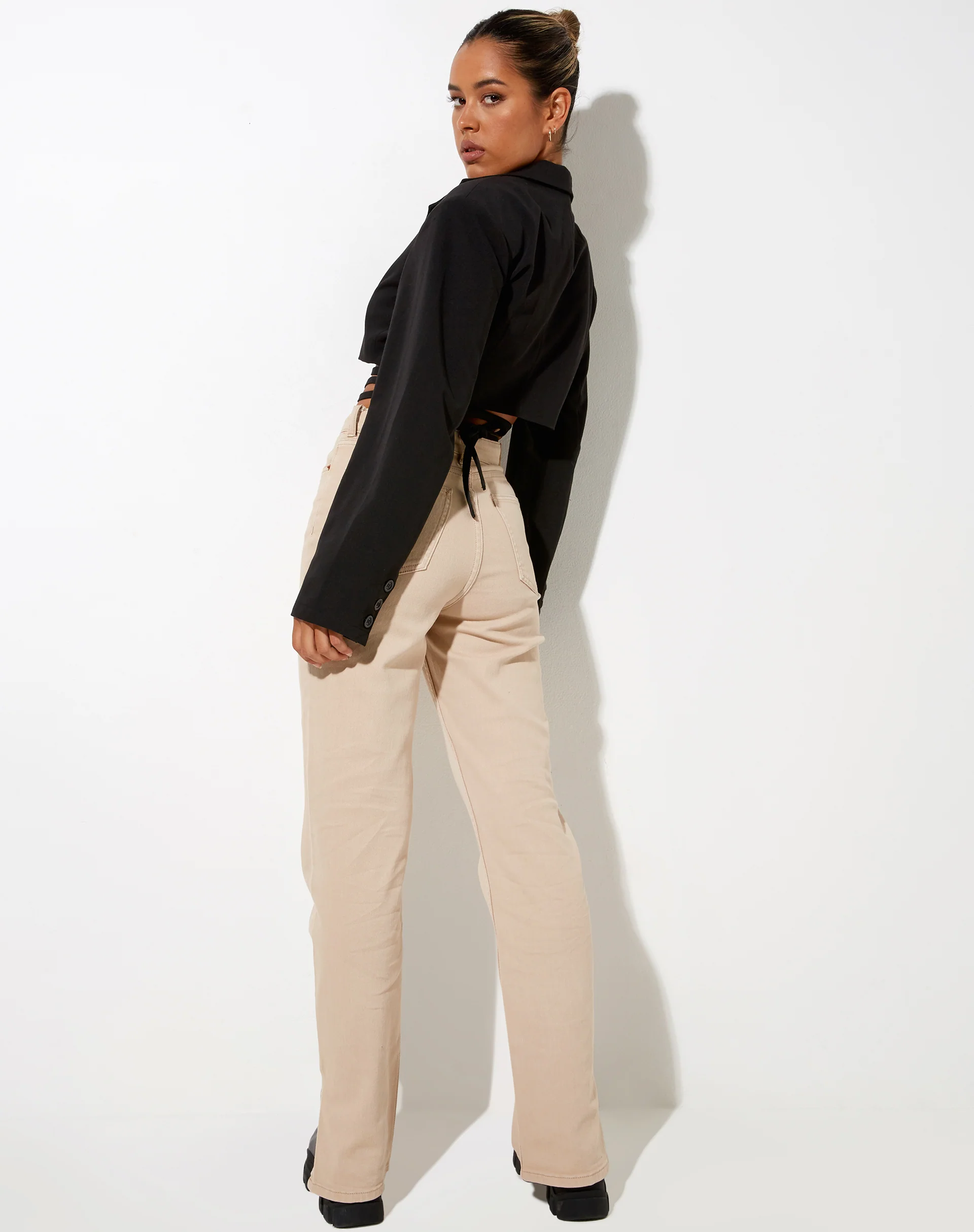 Notus Cropped Blazer in Black - Image 6