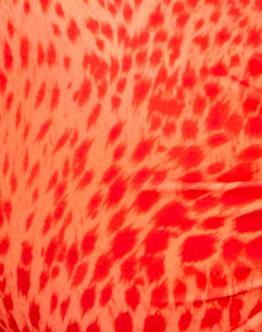 Notya Bikini Top in Sand Leopard Orange - Image 5