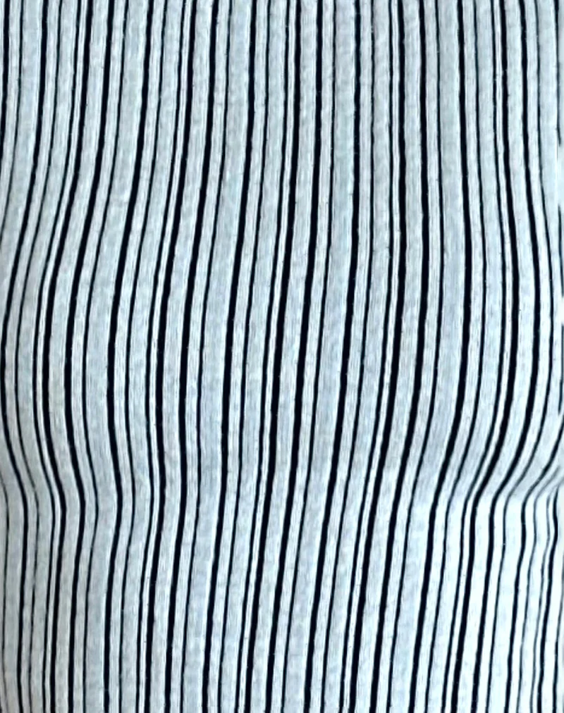 Nova Top in Jersey Blue and Black Stripe - Image 5