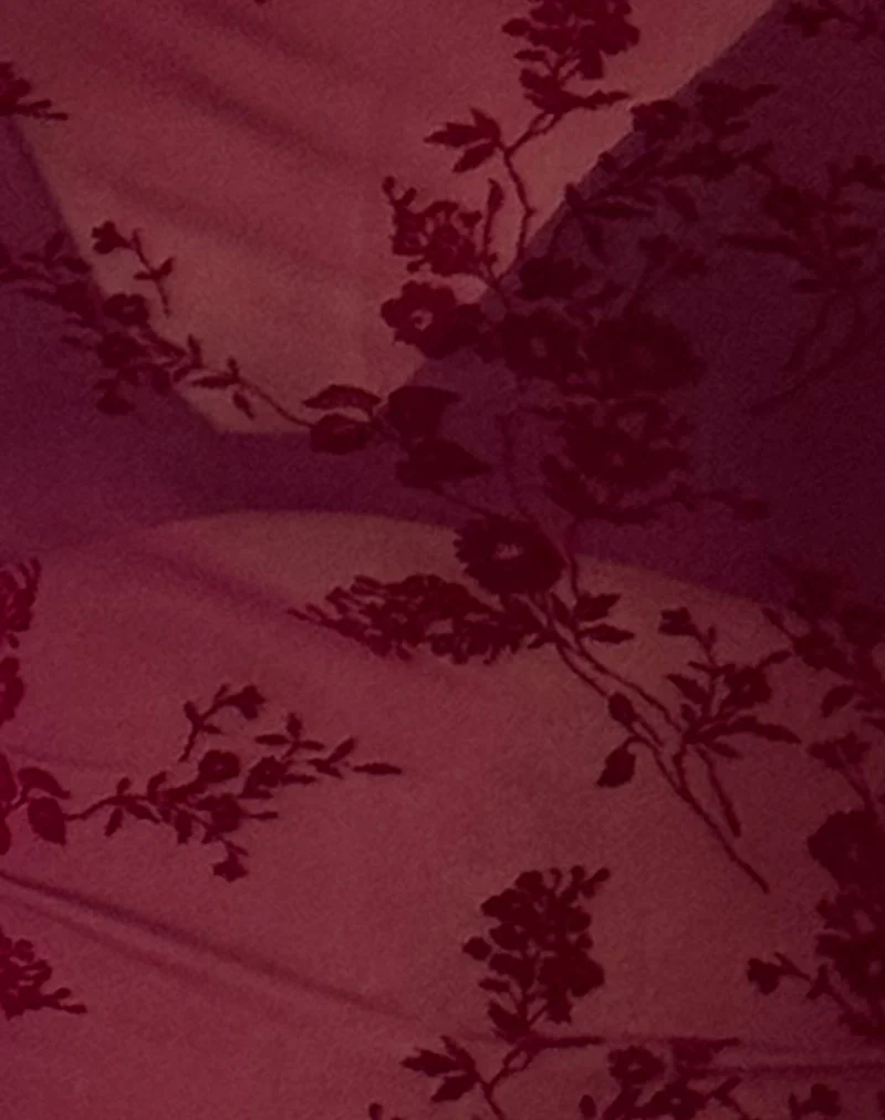 Nova Top in Botanical Flower Maroon - Image 6