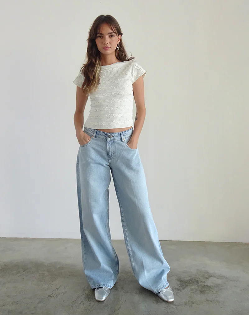 Nova Top in Crinkle Ivory - Image 3