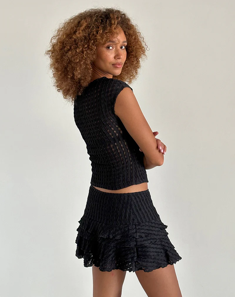 Nova Top in Crinkle Jet Black - Image 5