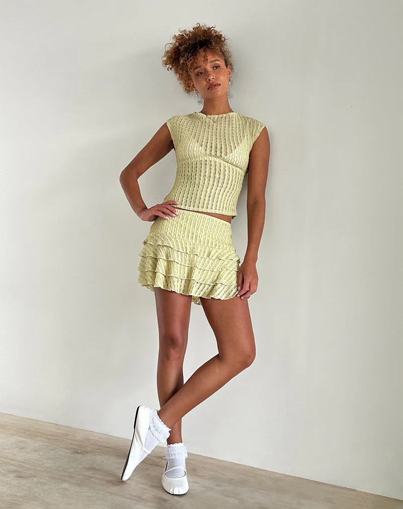 Nova Top in Crinkle Sage - Image 3