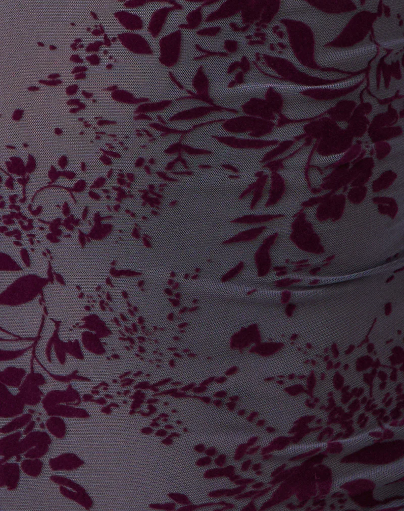 Nova Top in Fine Leaf Flock Smoke Grey - Image 5