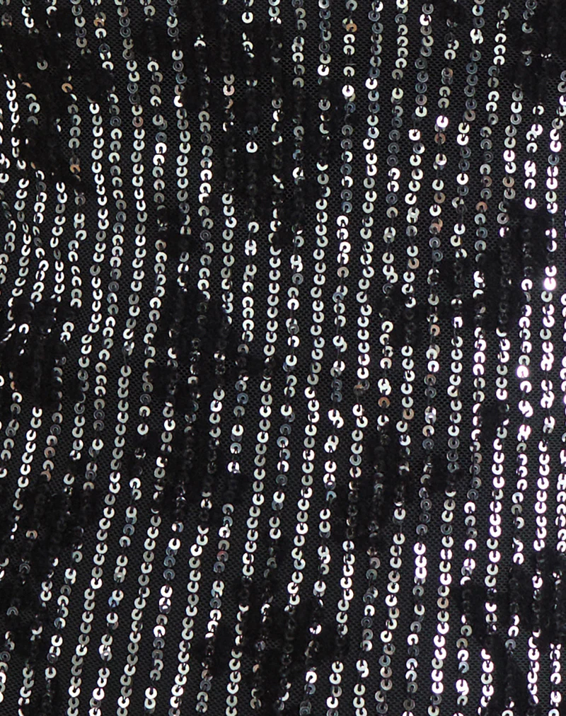 Nova Top in Floral Sequin Black - Image 6