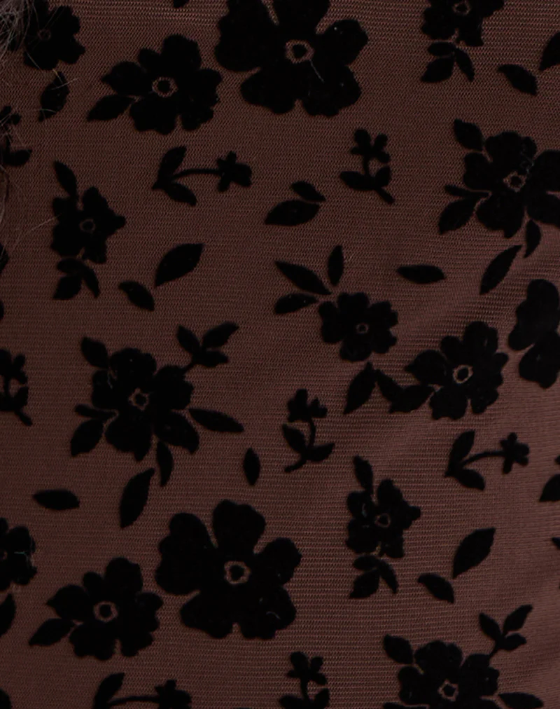 Nova Top in Garden Floral Brown - Image 7