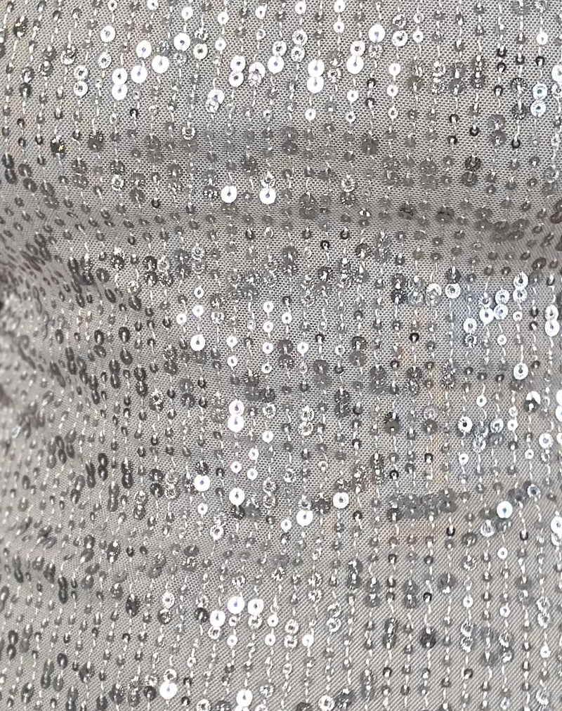 Nova Top in Gauzy Sequin Silver - Image 6