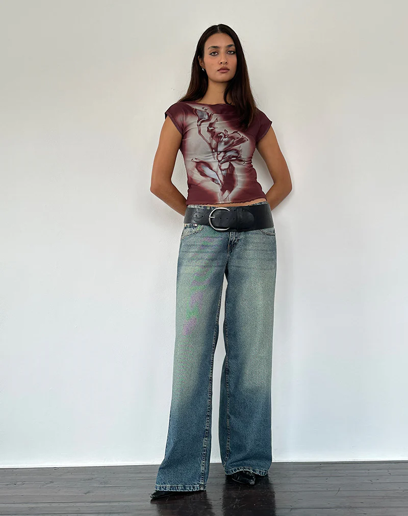 Nova Top in Lumen Mesh Brown - Image 2