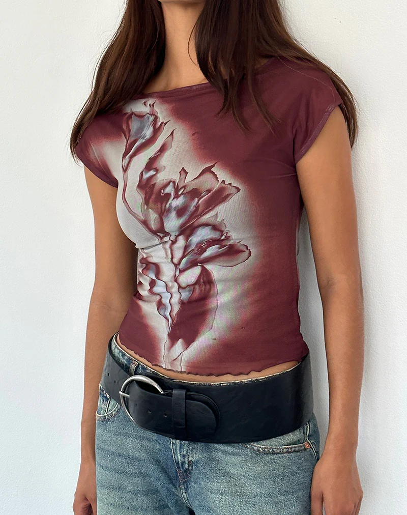 Nova Top in Lumen Mesh Brown - Image 3