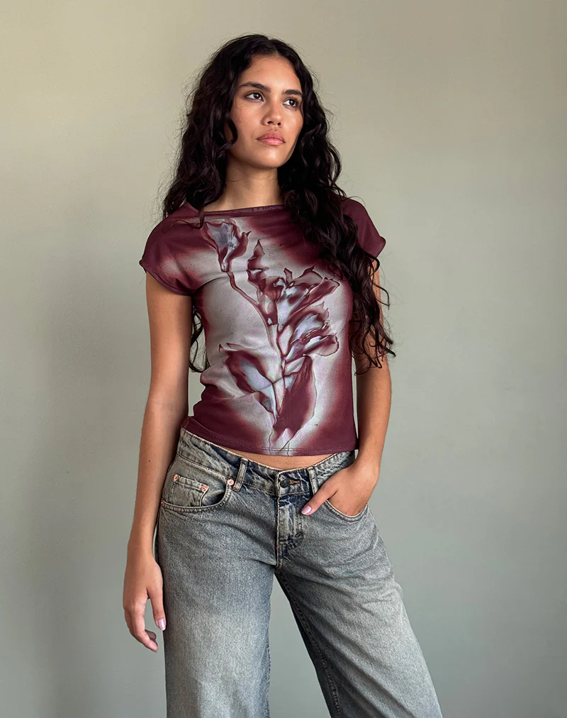 Nova Top in Lumen Mesh Brown - Image 5