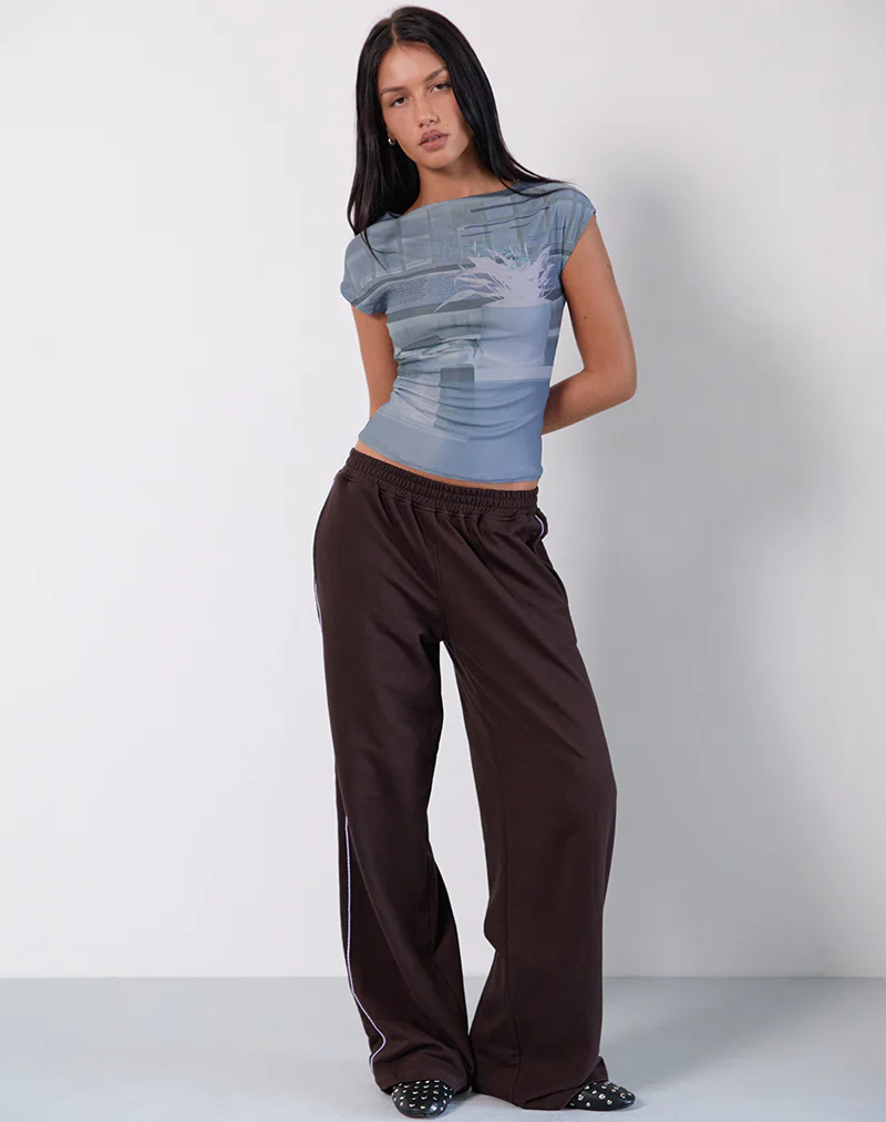 Nova Top in Parlour Print Blue - Image 2