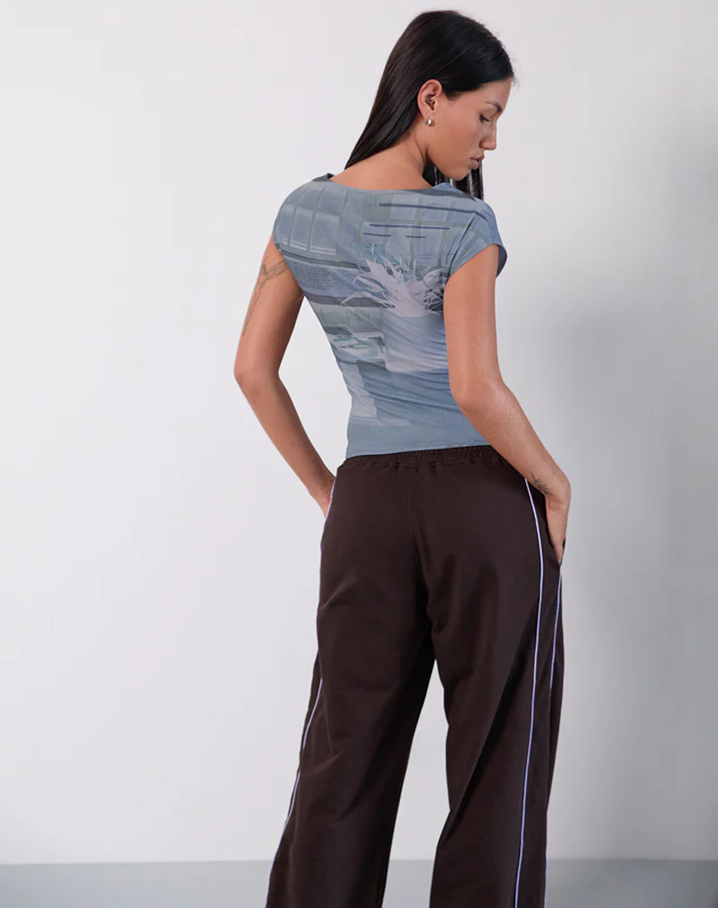 Nova Top in Parlour Print Blue - Image 3