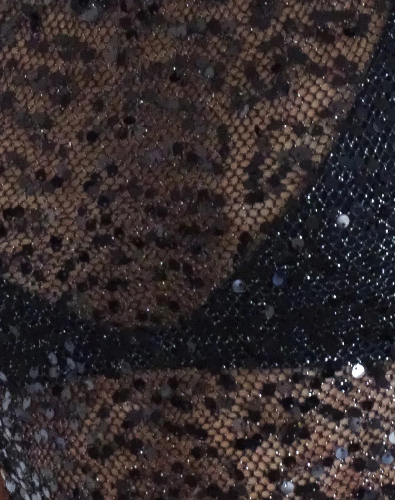 Nova Top in Sequin Mesh Black - Image 8