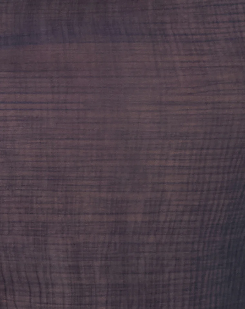 Nova Top in Sheer Crinkle Chiffon Navy - Image 5