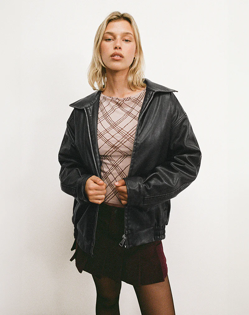 Nova Top in Nude Sketchy Stripe - Image 4