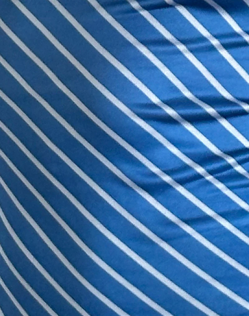 Nova Slinky Top in Blue Diagonal Stripe - Image 4