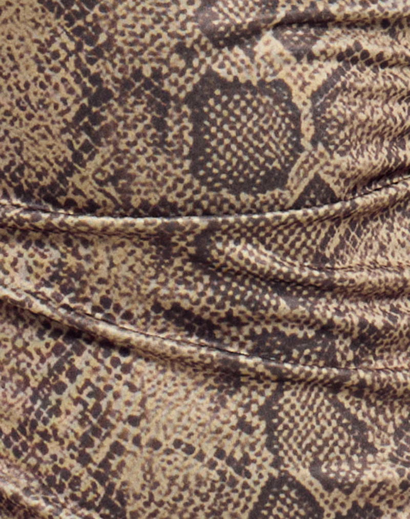 Nova Top in Brown Snake Print - Image 6