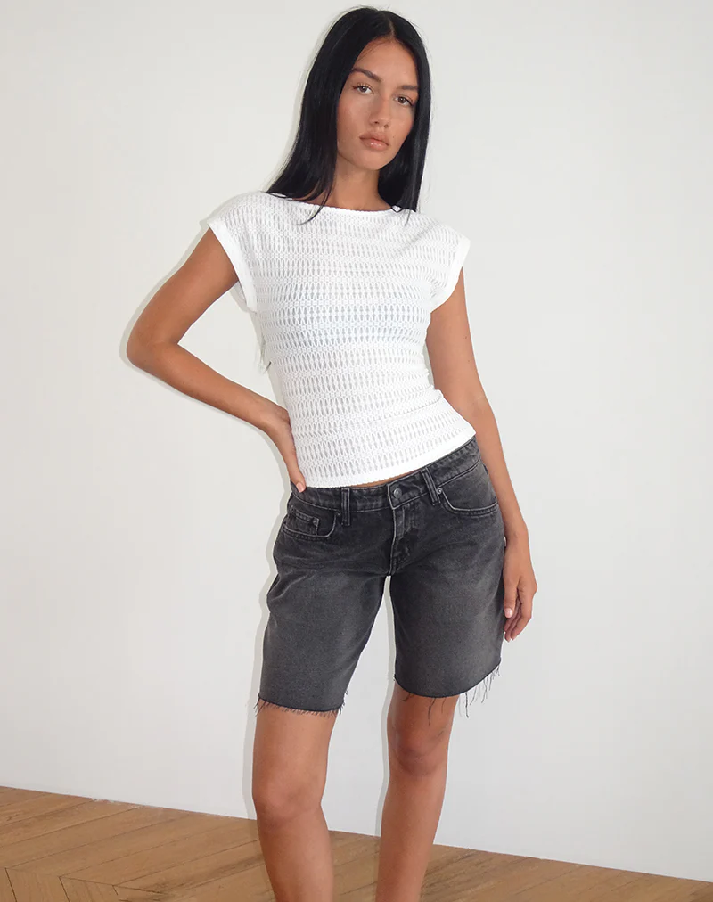 Nova Top in Textured White - Image 2