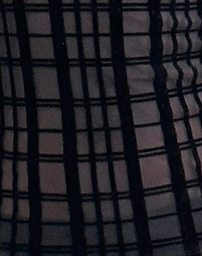 Nova Top in Tonal Check Flock Black - Image 6