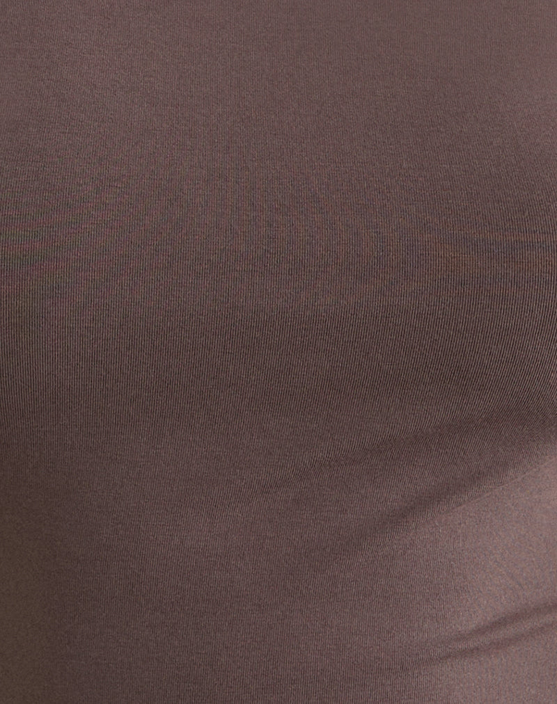 Novia Top with Ruched Sides in Coffee Quartz - Image 5