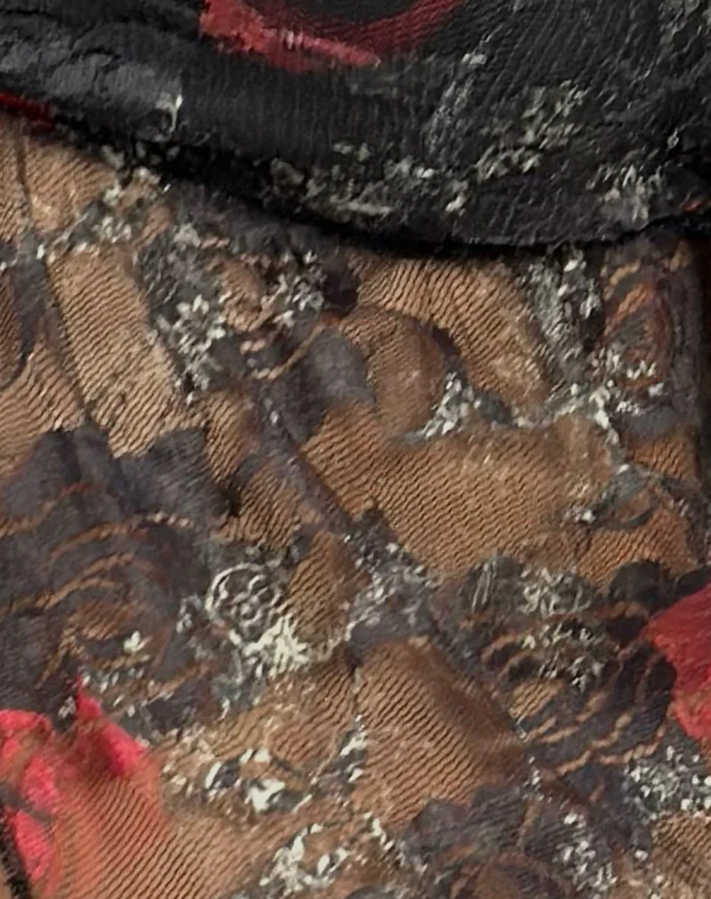 Nukara Butterfly Top in Lace Midnight Bloom - Image 6