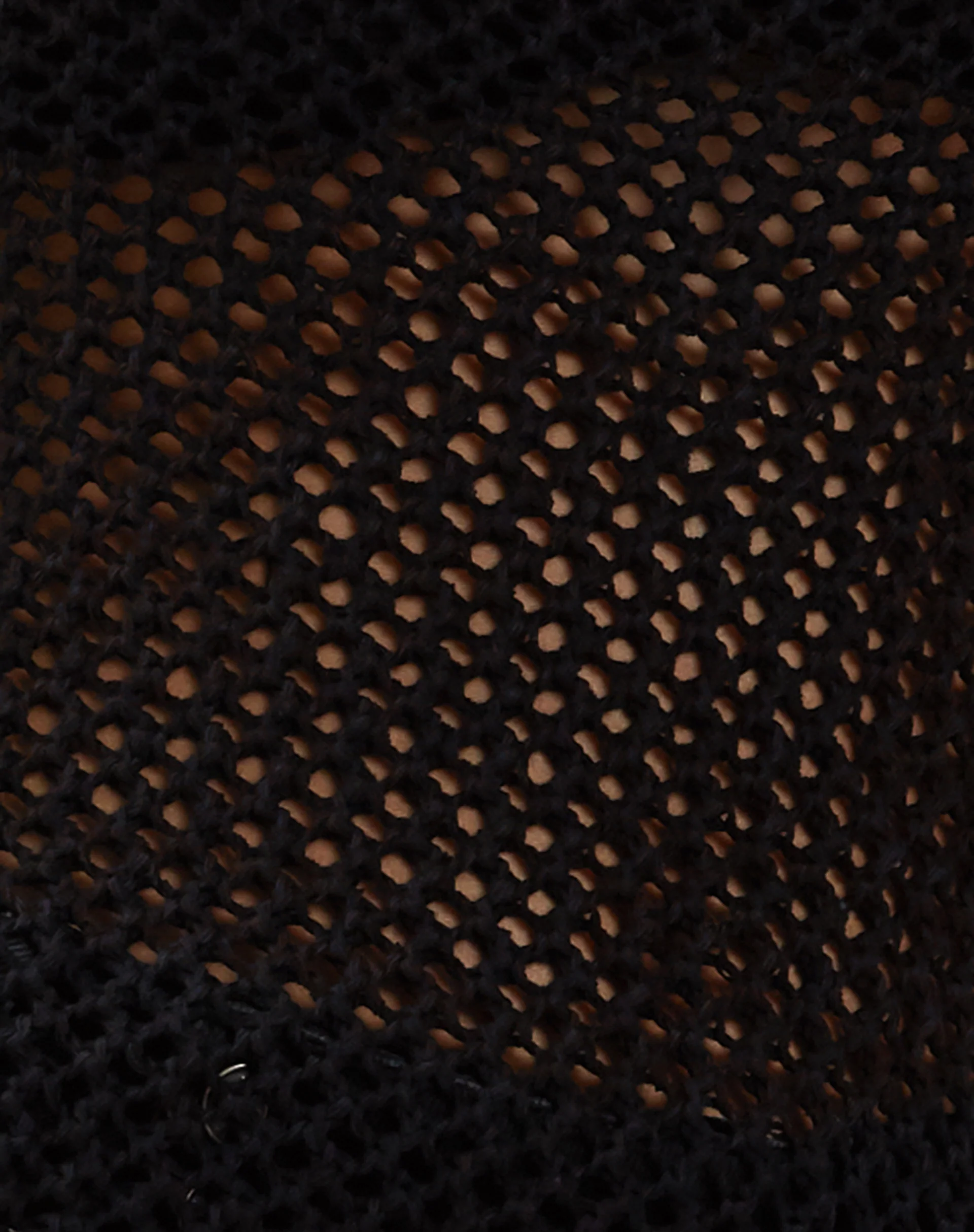 Nung Open Knit Asymmetric Top in Black - Image 6