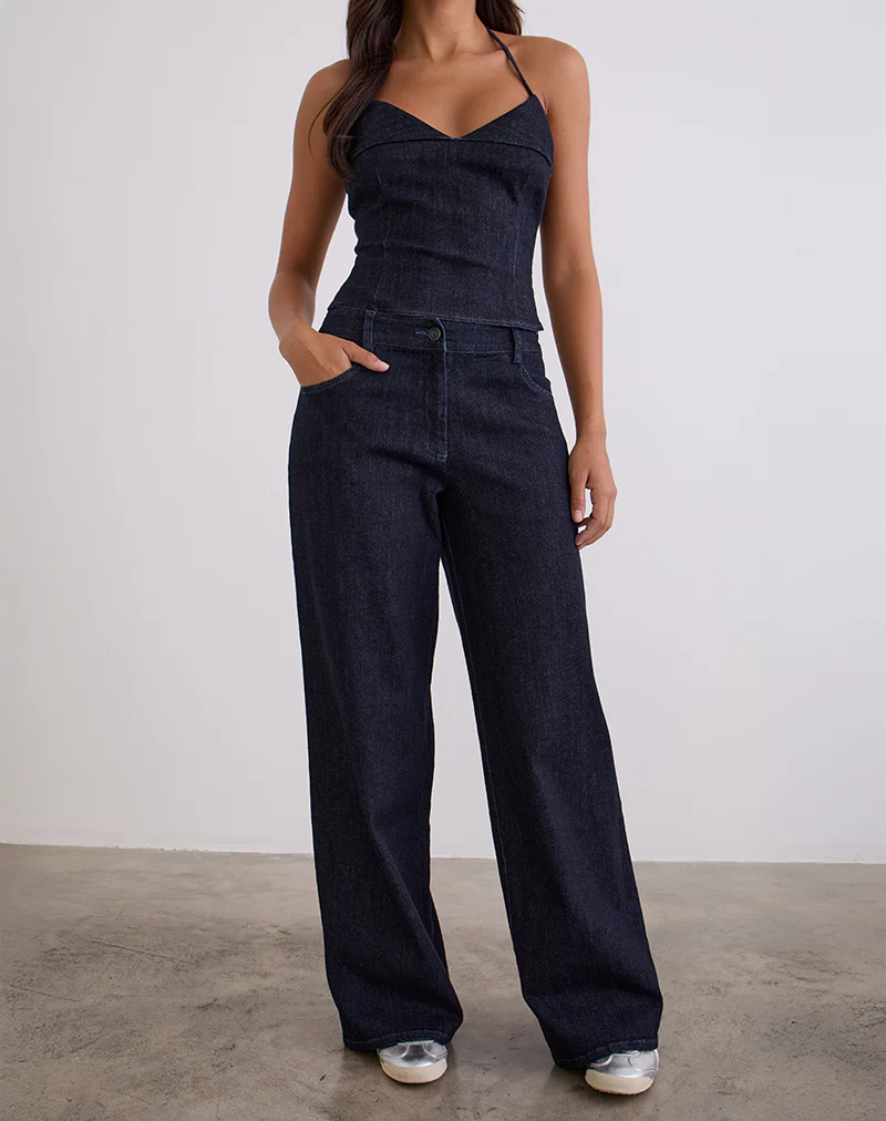 Nuvia Trousers in Chambray Indigo - Image 3