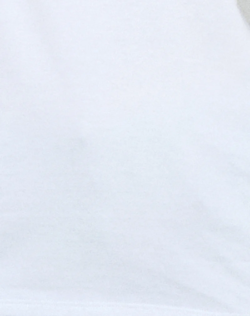 OB Oversized Long Sleeve Tee Top in White - Image 6