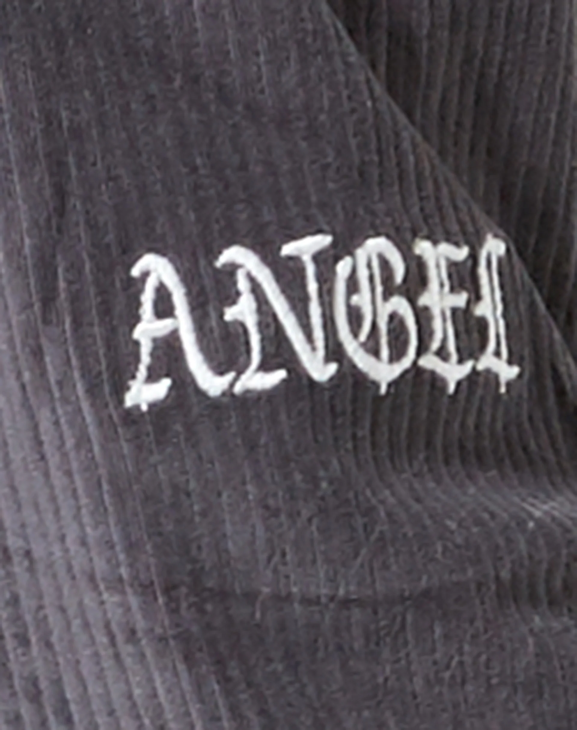 Obeli Trouser in Charcoal Grey 'Angel' Embro - Image 4