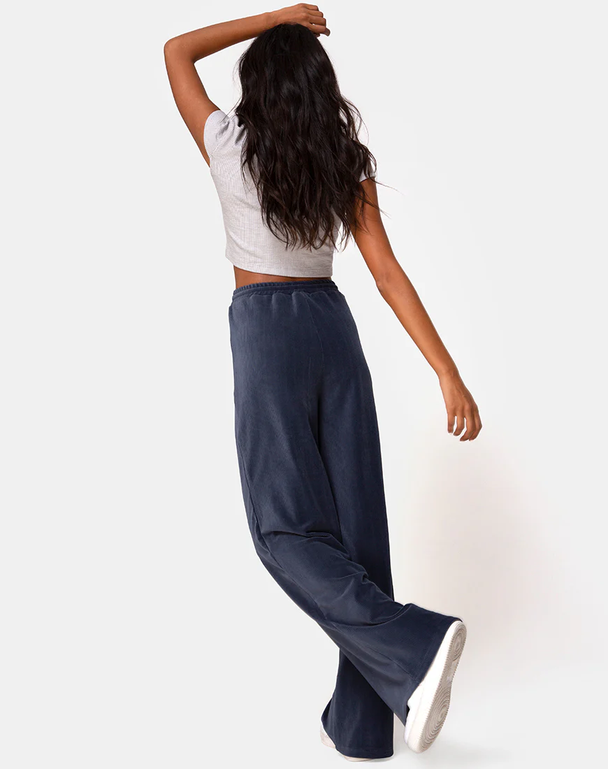 Obeli Trouser in Rib Charcoal - Image 3