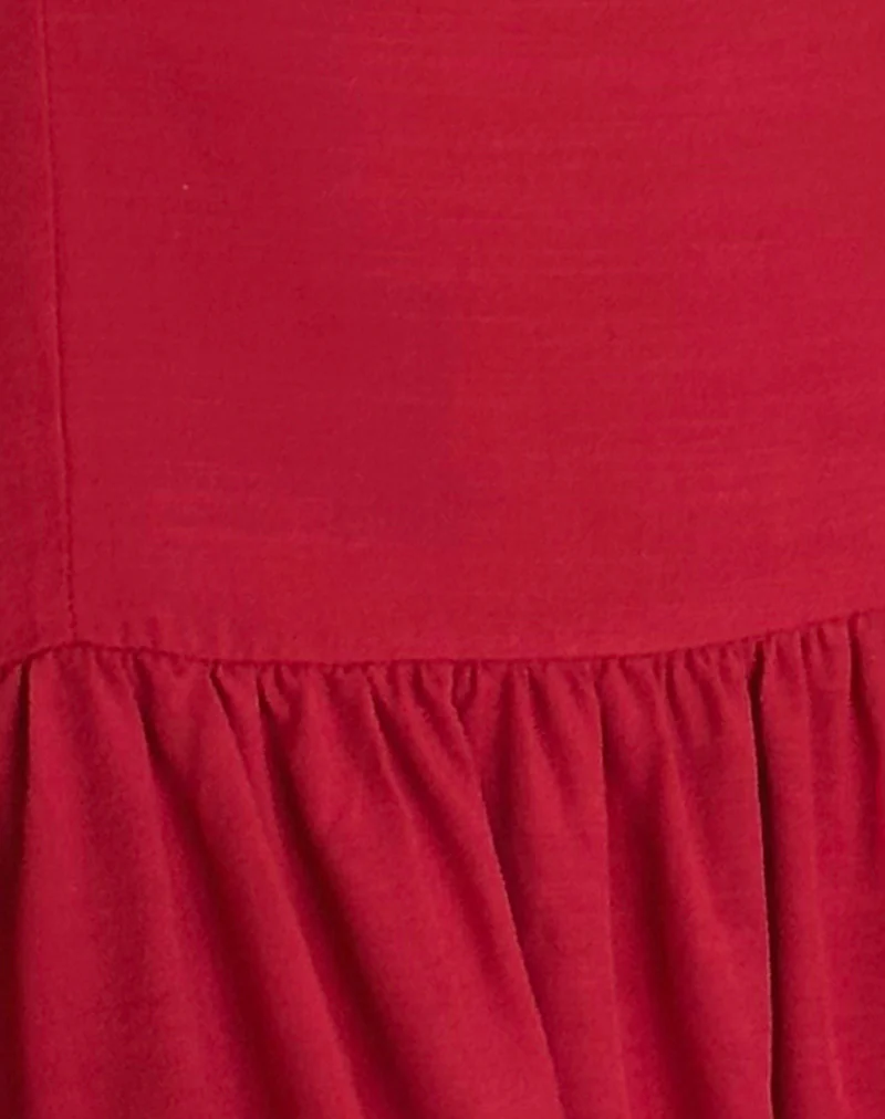 Ohayo Mini Dress in Adrenaline Red - Image 6