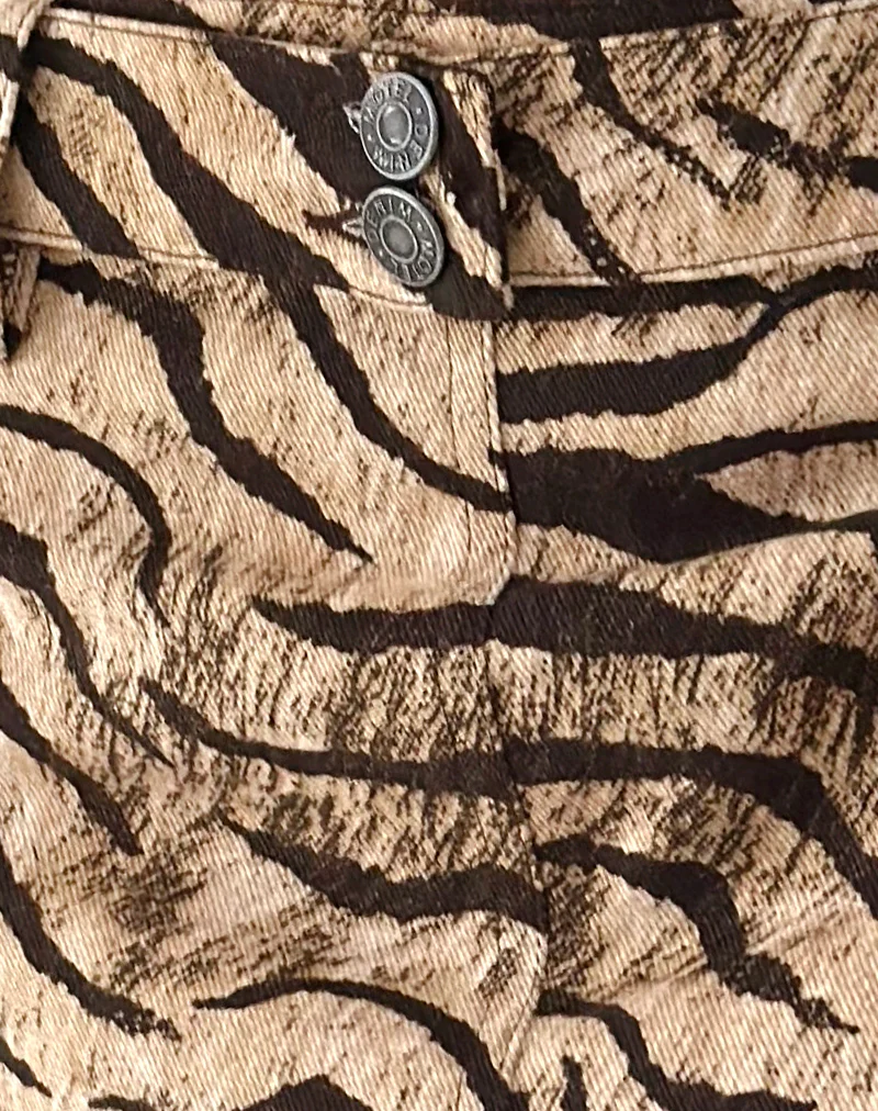 Oiwa A Line Mini Skirt in Wild Animal Print - Image 6