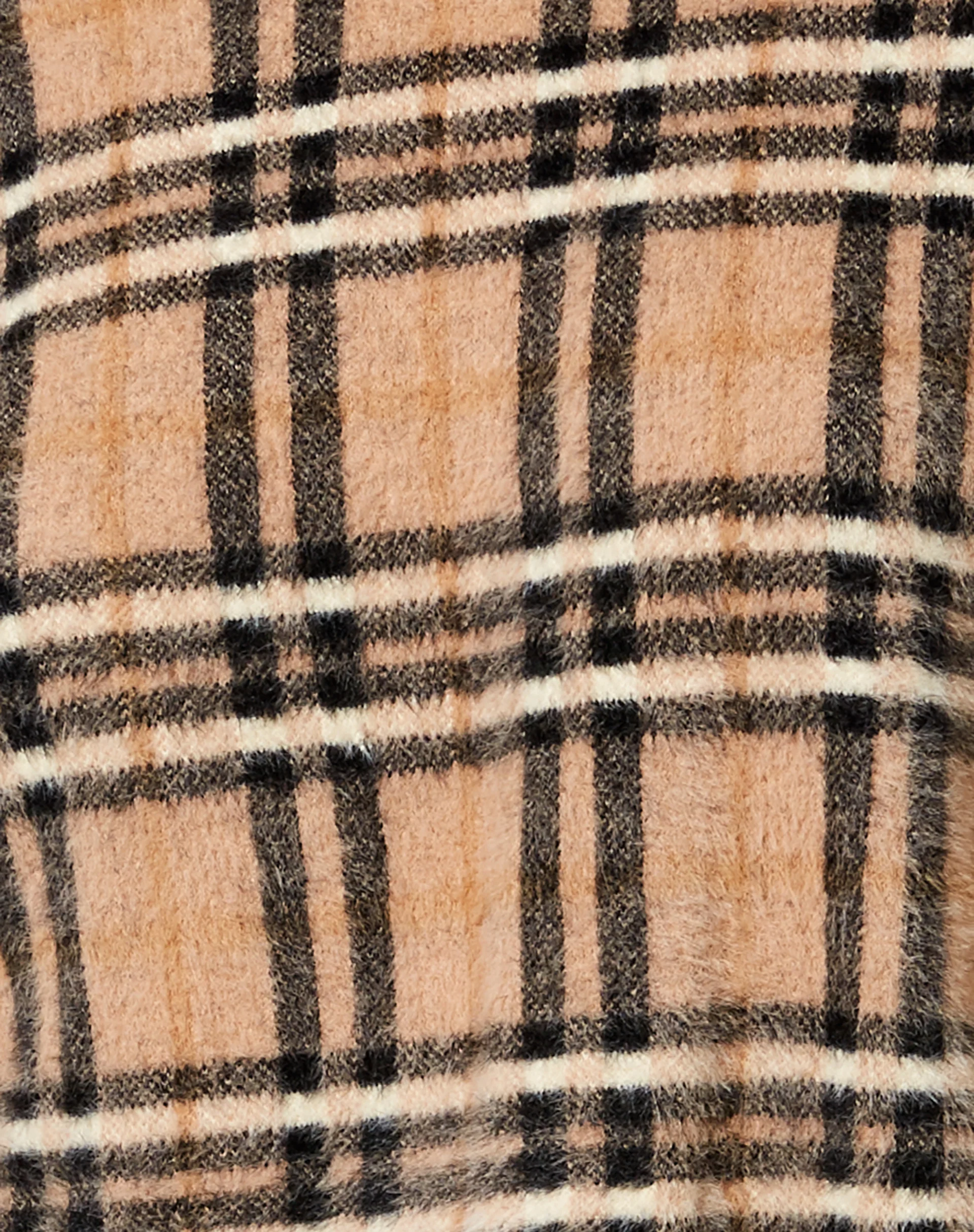 Oki Jumper in Knit Cream Black and White Check - Image 3