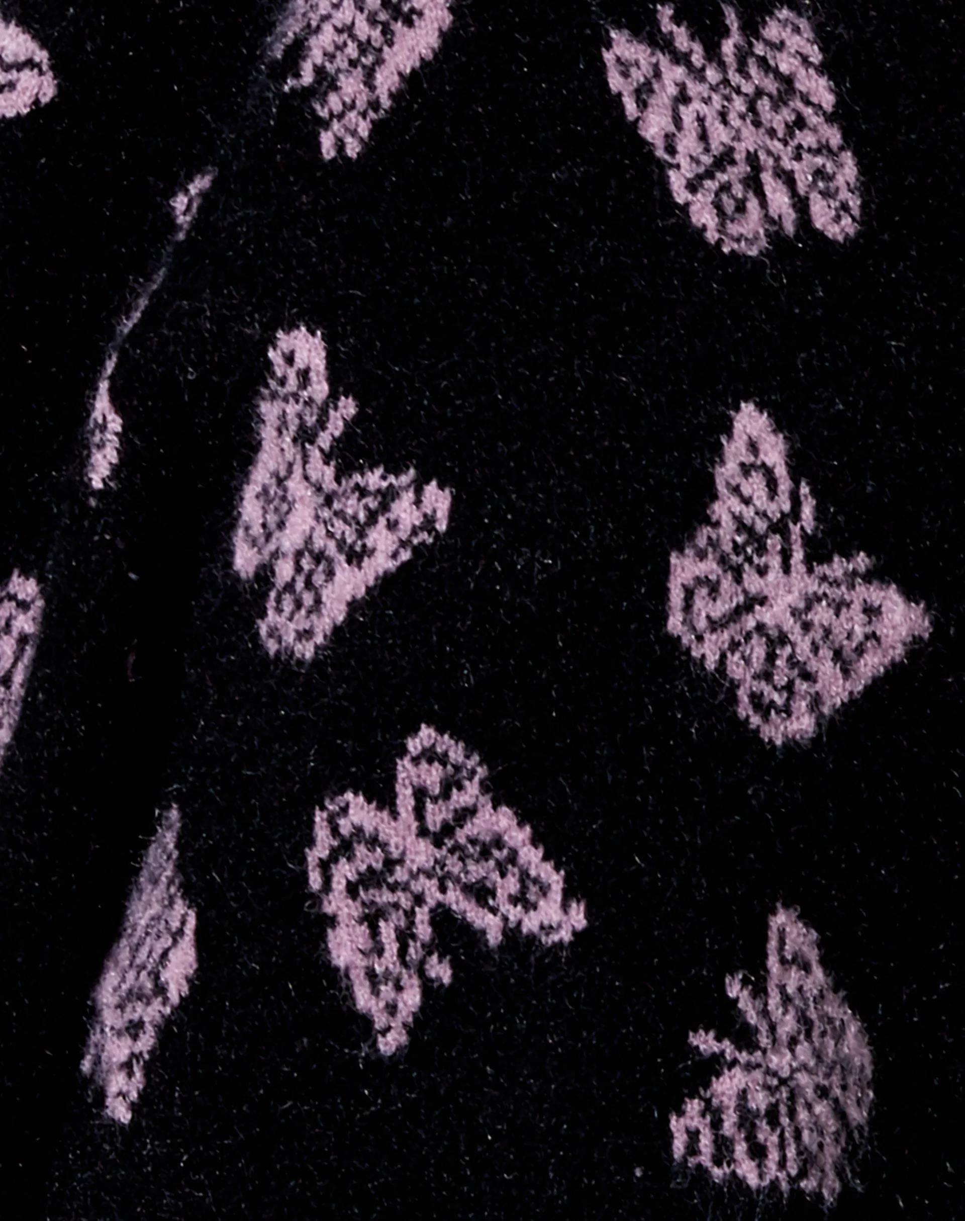 Olina Cropped Cardigan in Black and Purple Butterfly - Image 7