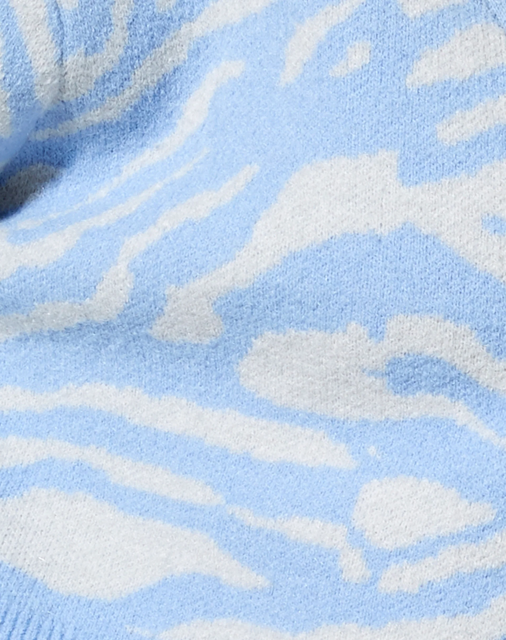 Olina Cropped Cardi in Zebra Blue Grey - Image 5