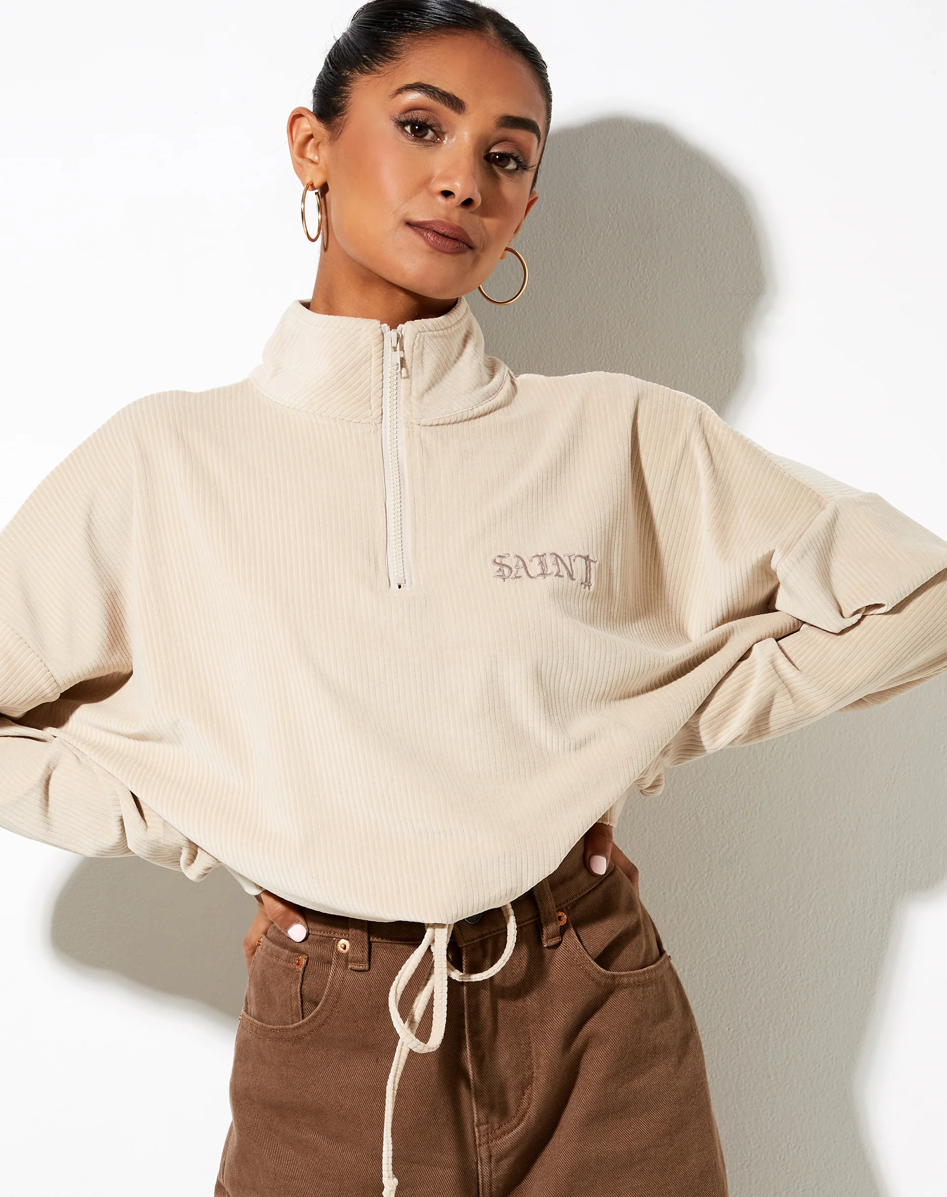 Olini Jumper in Neutral Beige 'Saint' Embro - Image 3