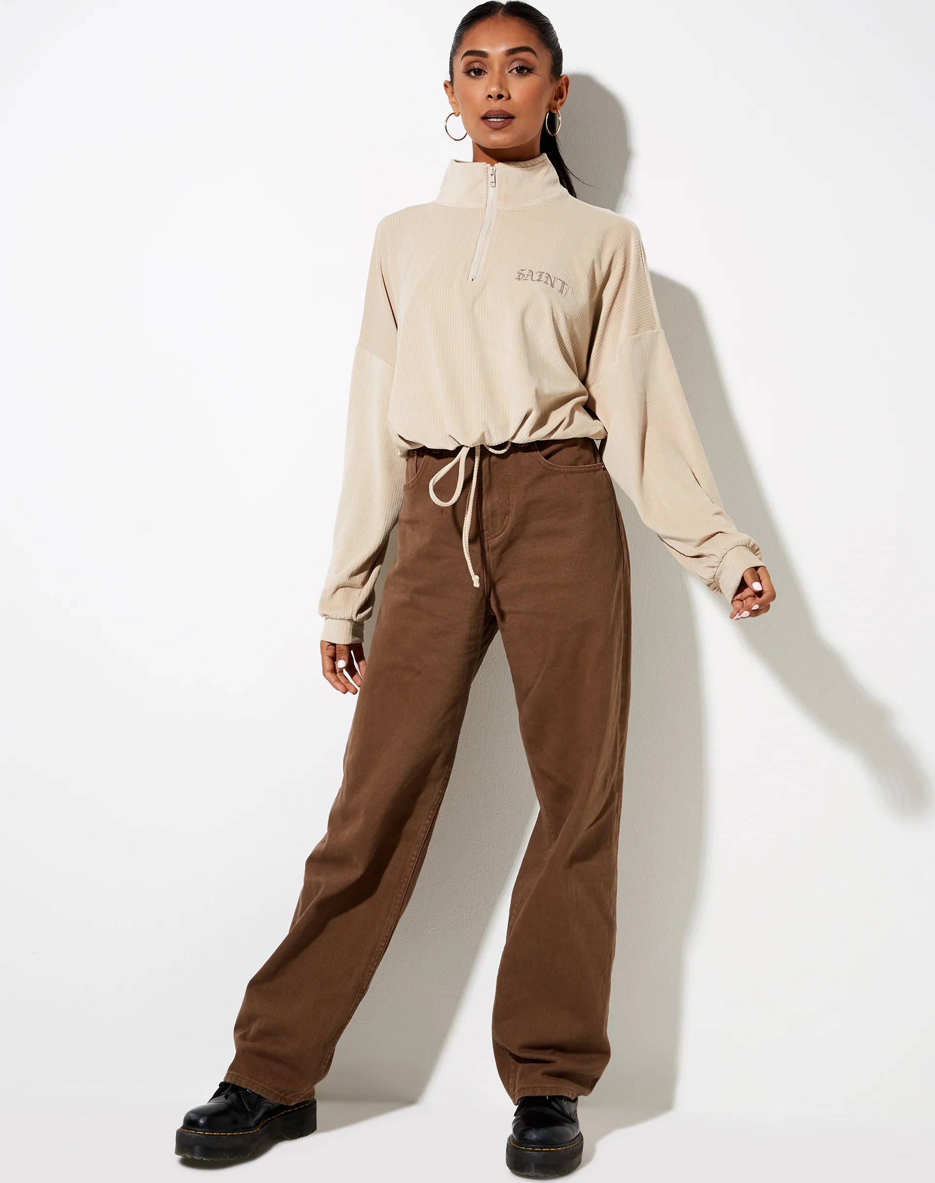 Olini Jumper in Neutral Beige 'Saint' Embro - Image 4
