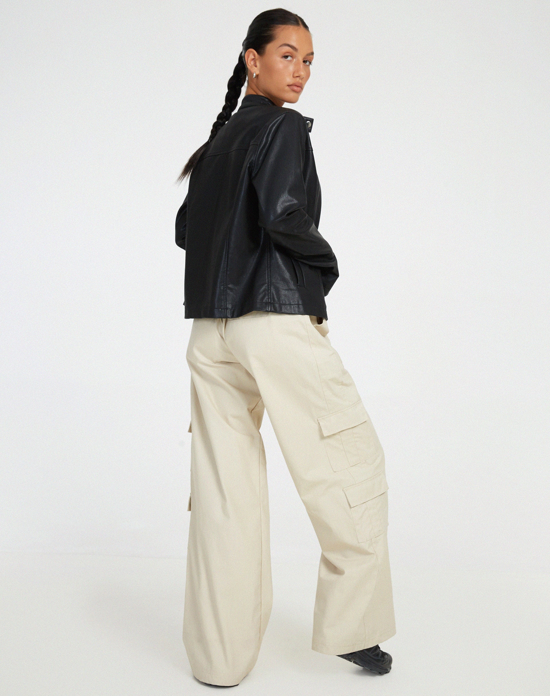 MOTEL X OLIVIA NEILL Olivia Jacket in PU Black - Image 5