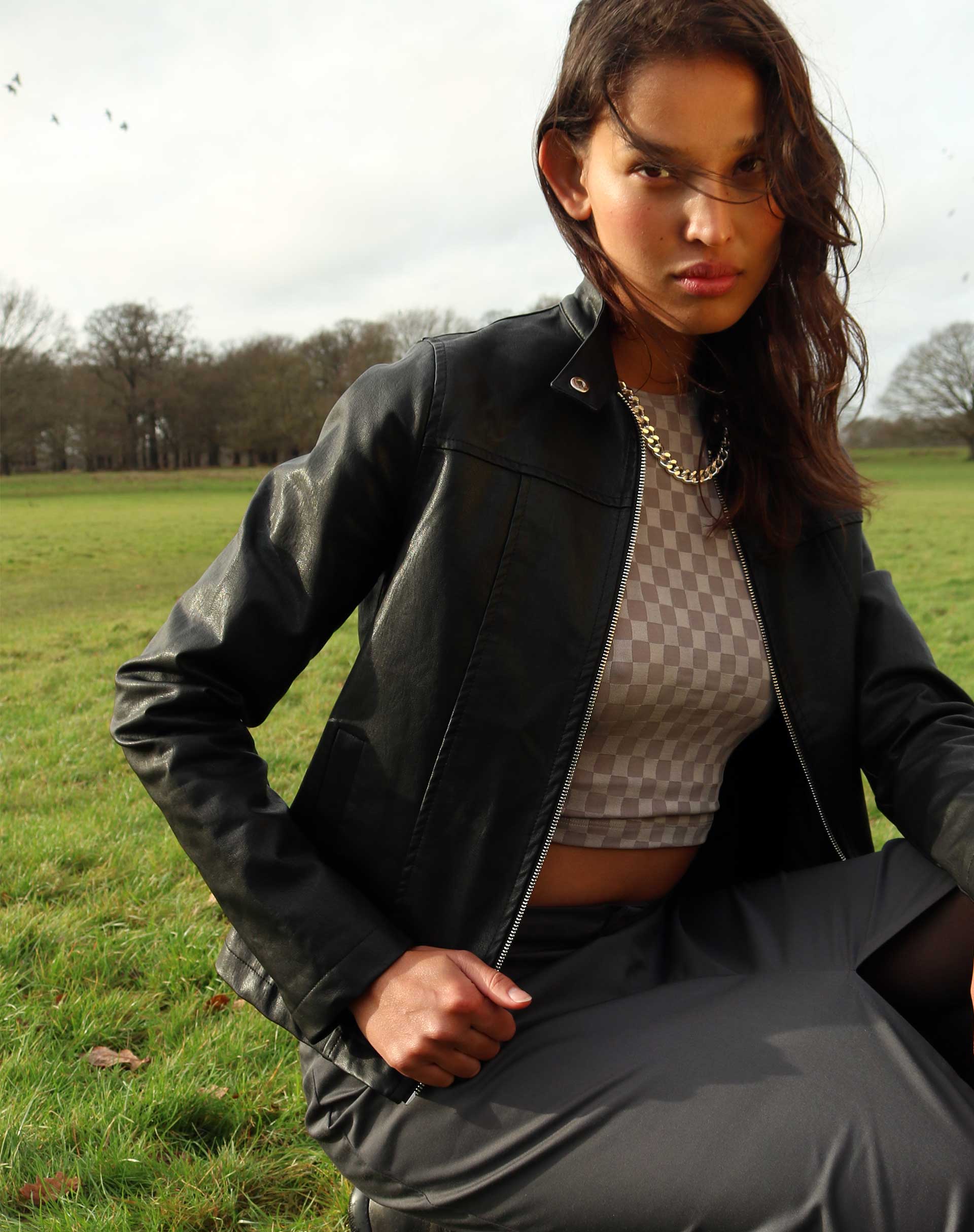 MOTEL X OLIVIA NEILL Olivia Jacket in PU Black - Image 6