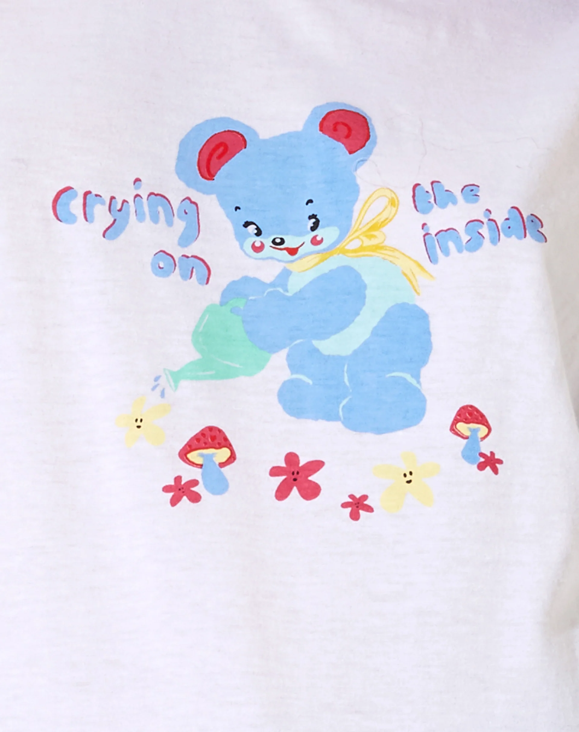Olivia Long Sleeve Tee in White Crying On The Inside - Image 7