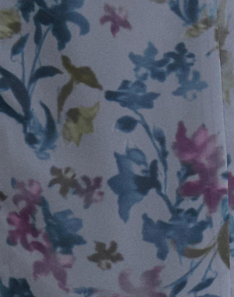 Olydia Midi Dress in Chiffon Shadow Lily Blue - Image 5