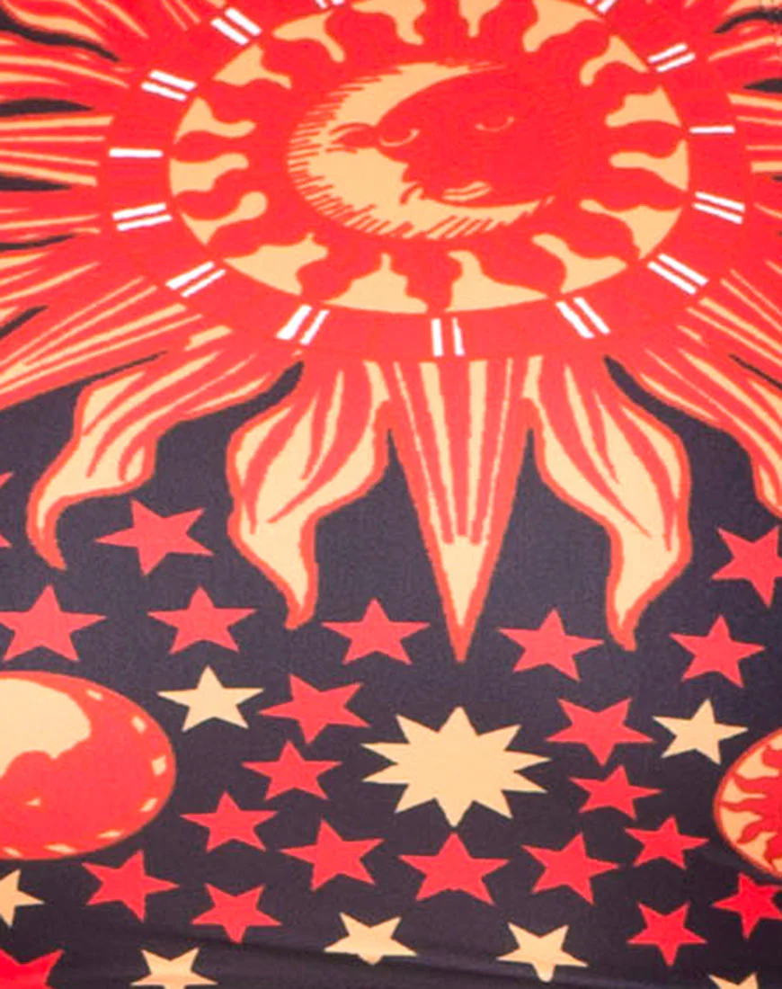 On Point Bikini Bottoms in Flaming Skies Black - Image 5