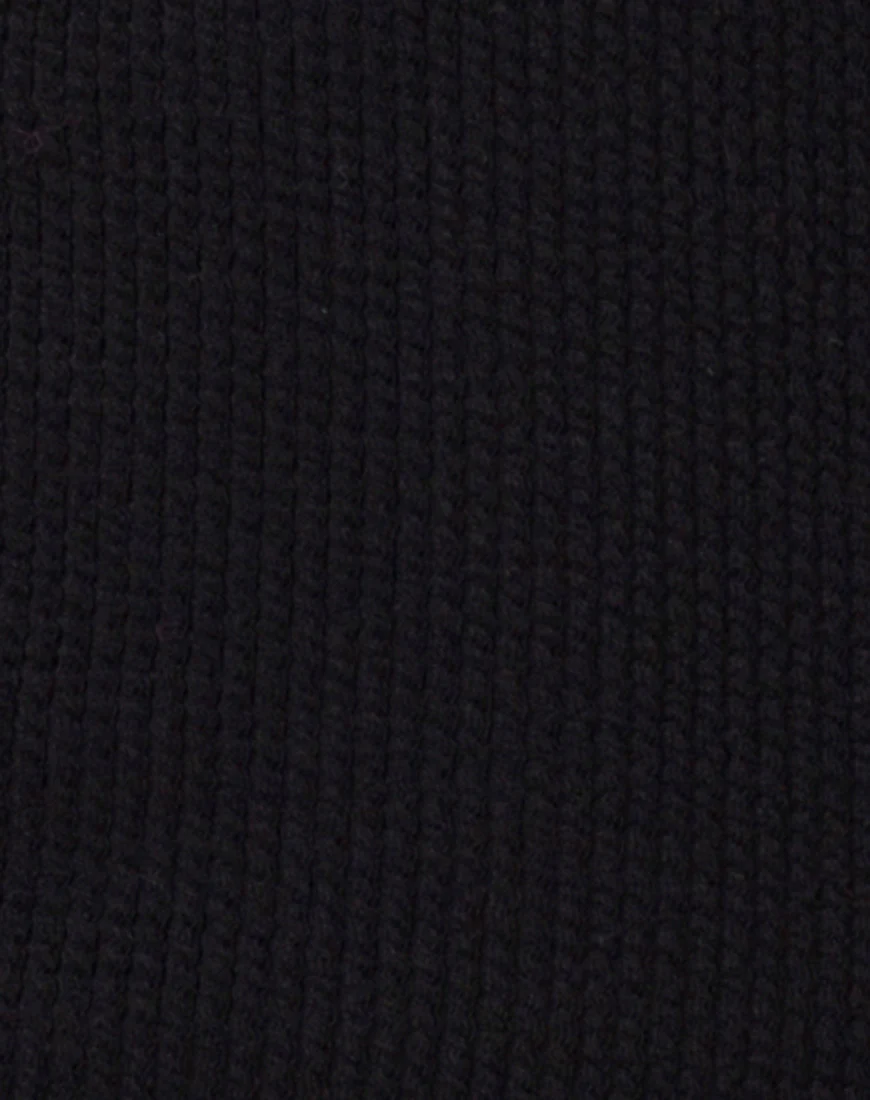 Ona Swimsuit in Crinkle Rib Black - Image 5