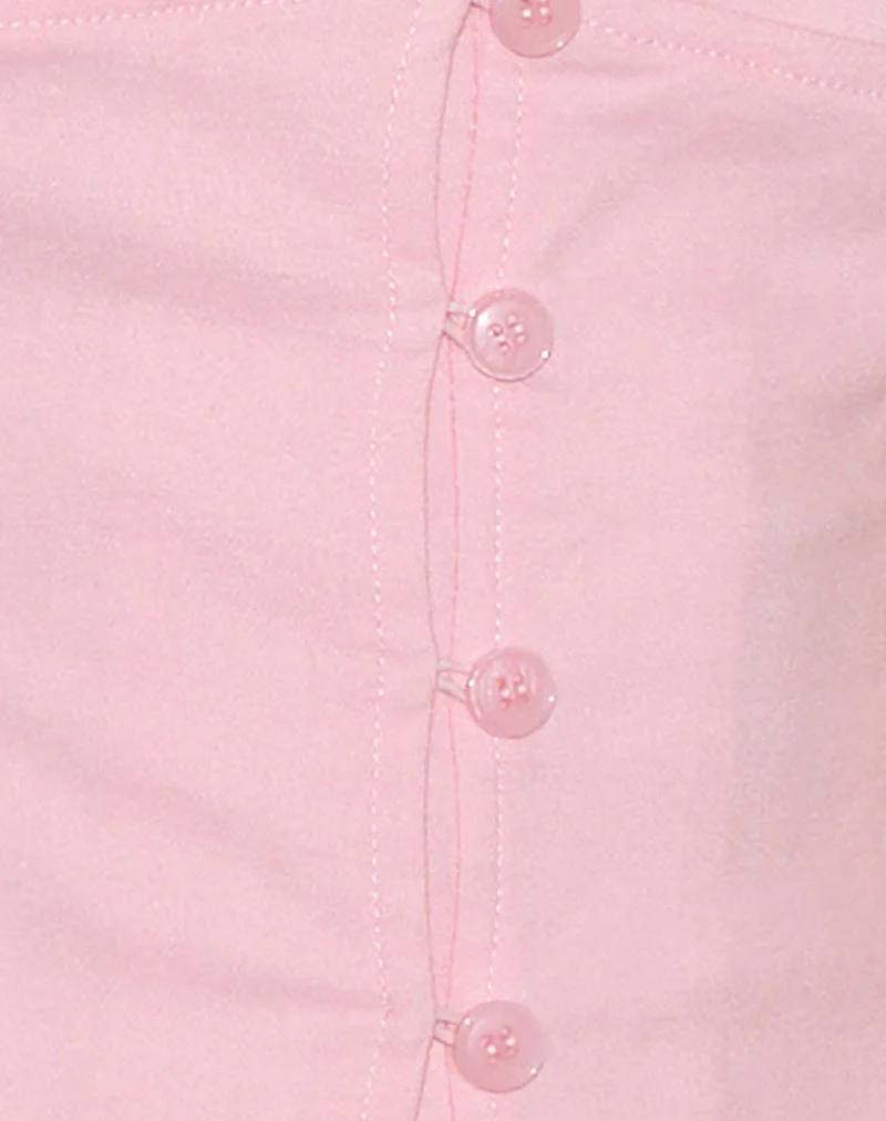 Oorja Halterneck Top in Tailoring Baby Pink - Image 6