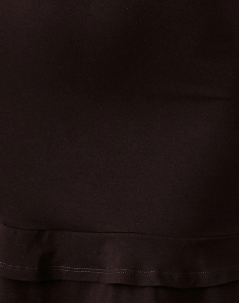 Opaline Backless Mini Dress in Chocolate Brown - Image 5