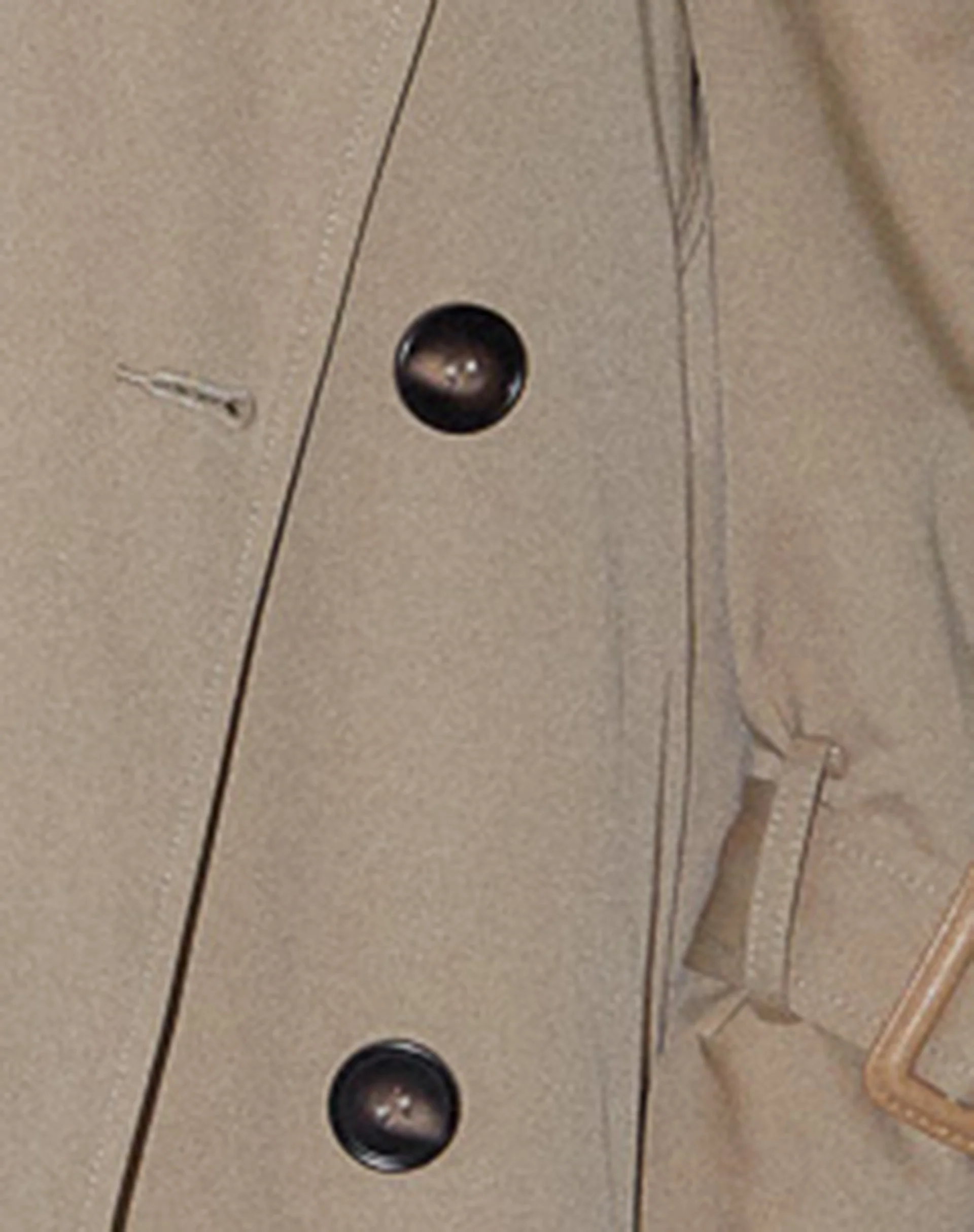 Orcati Double Breasted Trench Coat in Tan - Image 6