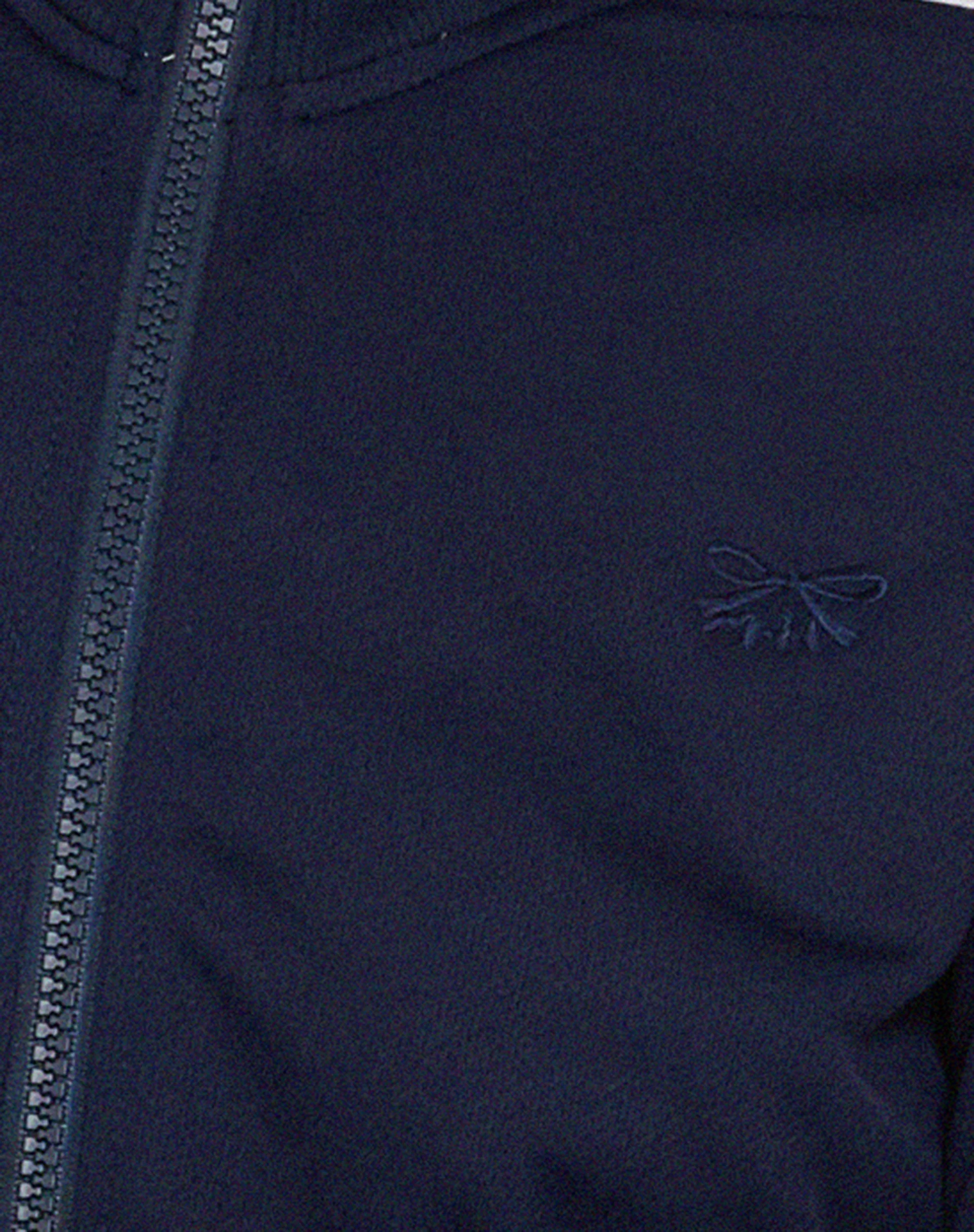 Orion Zip Up Jumper in Navy with White Stripes and M Embroidery - Image 7