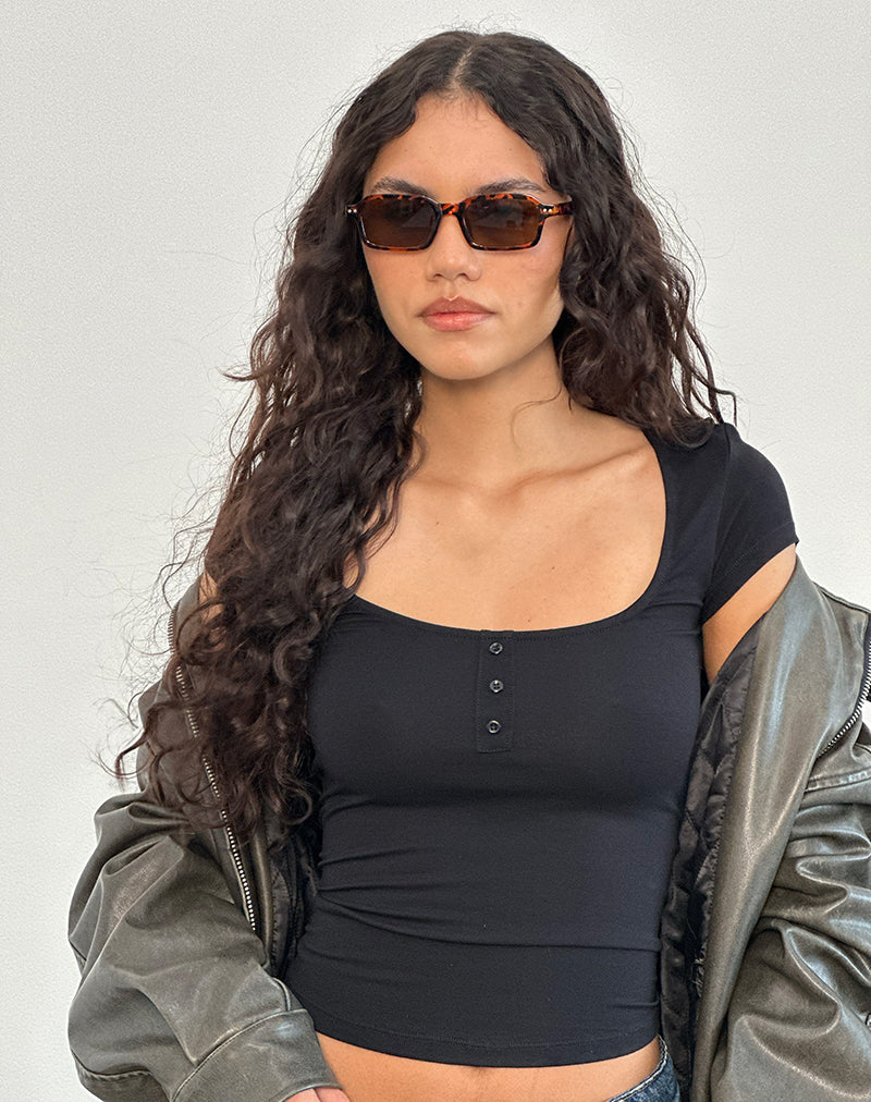 Ortez Sunglasses in Opaque Tortoise Shell - Image 2