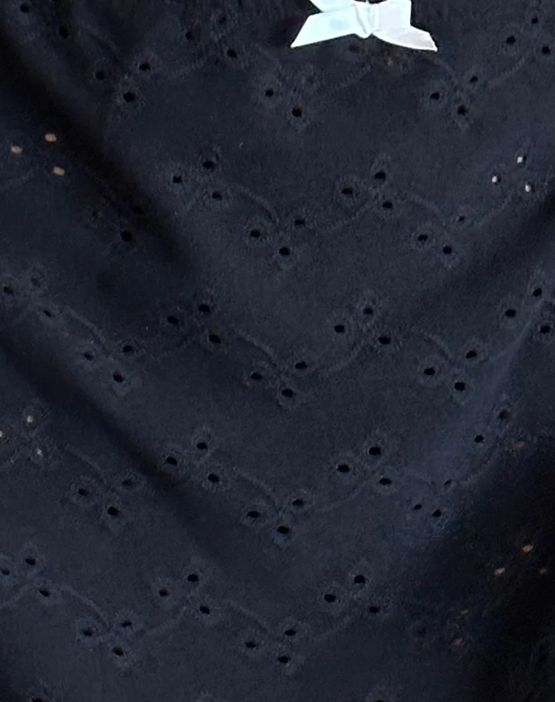 Oruto Skirt in Broderie Black - Image 5